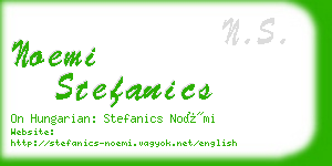 noemi stefanics business card